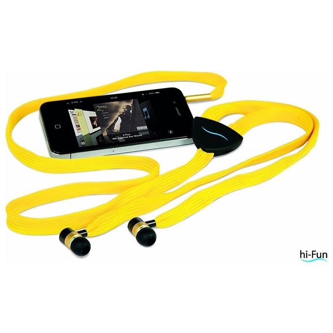 Hi-String Auricolare a Stringa in Tessuto Yellow - Disponibile in 3-4 giorni lavorativi