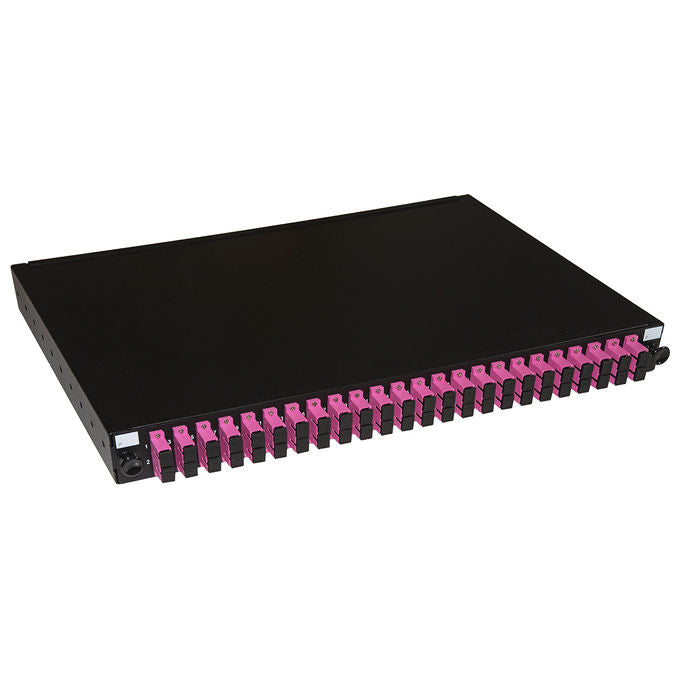 Link Pannello Fibra Ottica 19'' con 24 Adattatori SC Duplex Om4 Profondita' 250mm Nero - Disponibile in 3-4 giorni lavorativi