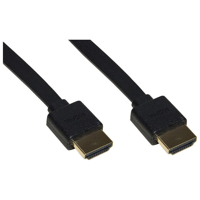 Link cavo piatto hdmi ultra slim 4k con mini connettori salvaspazio mt 1,8 - Disponibile in 3-4 giorni lavorativi