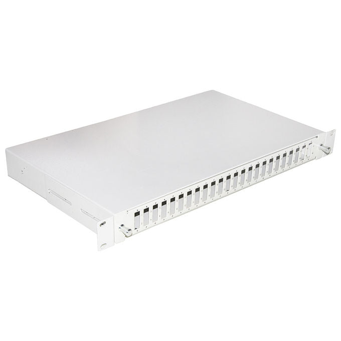 Link Cassetto Fibra Ottica 24 Porte per Adattatori SC Duplex 1 Unita per Installazione 19'' Grigio - Disponibile in 3-4 giorni lavorativi