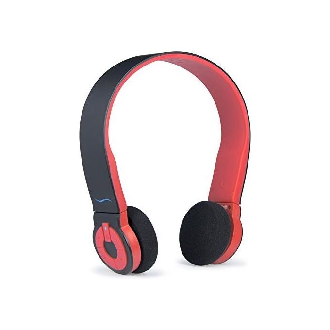 Hi-Edo Cuffie Bluetooth con Design Minimal Black Red - Disponibile in 3-4 giorni lavorativi