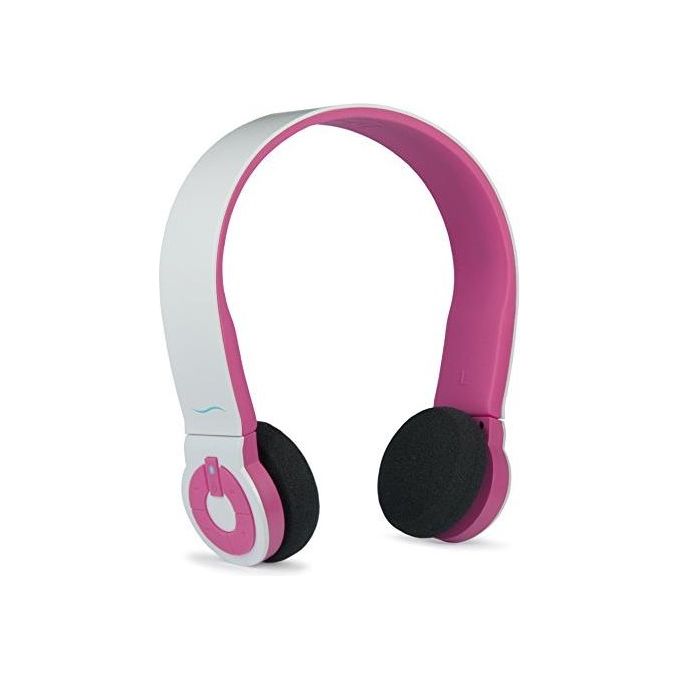 Hi-Edo Cuffie Bluetooth con Design Minimal White Pink - Disponibile in 3-4 giorni lavorativi
