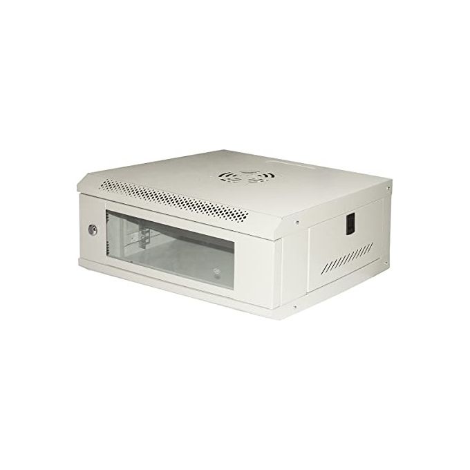 Link Armadio Rack 19'' 4u Link Serie Light Colore Grigio con Porta Vetro (Axpxl) 240x400x530mm Ripiano Incluso - Disponibile in 3-4 giorni lavorativi