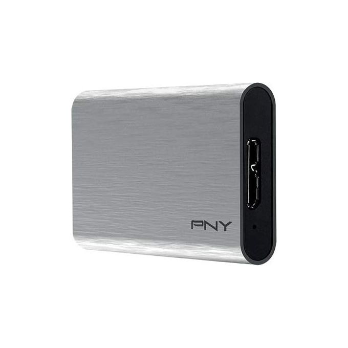 PNY SSD Portatile Elite Silver USB 3.1 (960GB), Grigio Brush - Disponibile in 3-4 giorni lavorativi