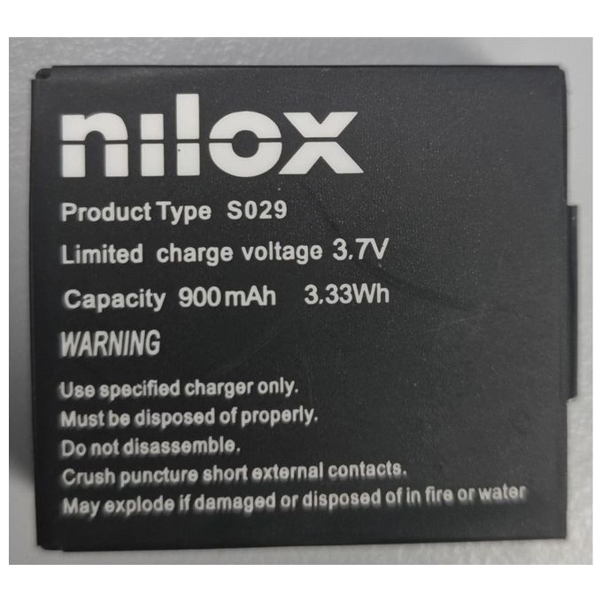 Nilox Battery 4K Naked 900 mah - Disponibile in 3-4 giorni lavorativi
