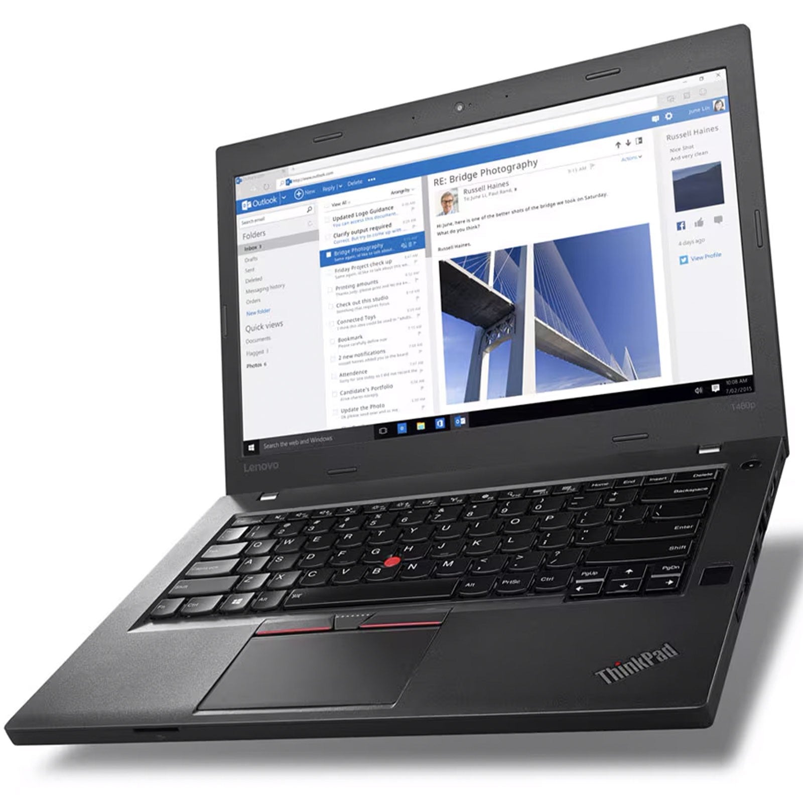 Notebook ricondizionato - Grado A - Lenovo ThinkPad T460p Notebook 14" Full HD Intel i5-6440HQ Ram 8GB SSD 240GB Webcam Freedos (Ricondizionato Grado A) - Disponibile in 2-4 giorni lavorativi