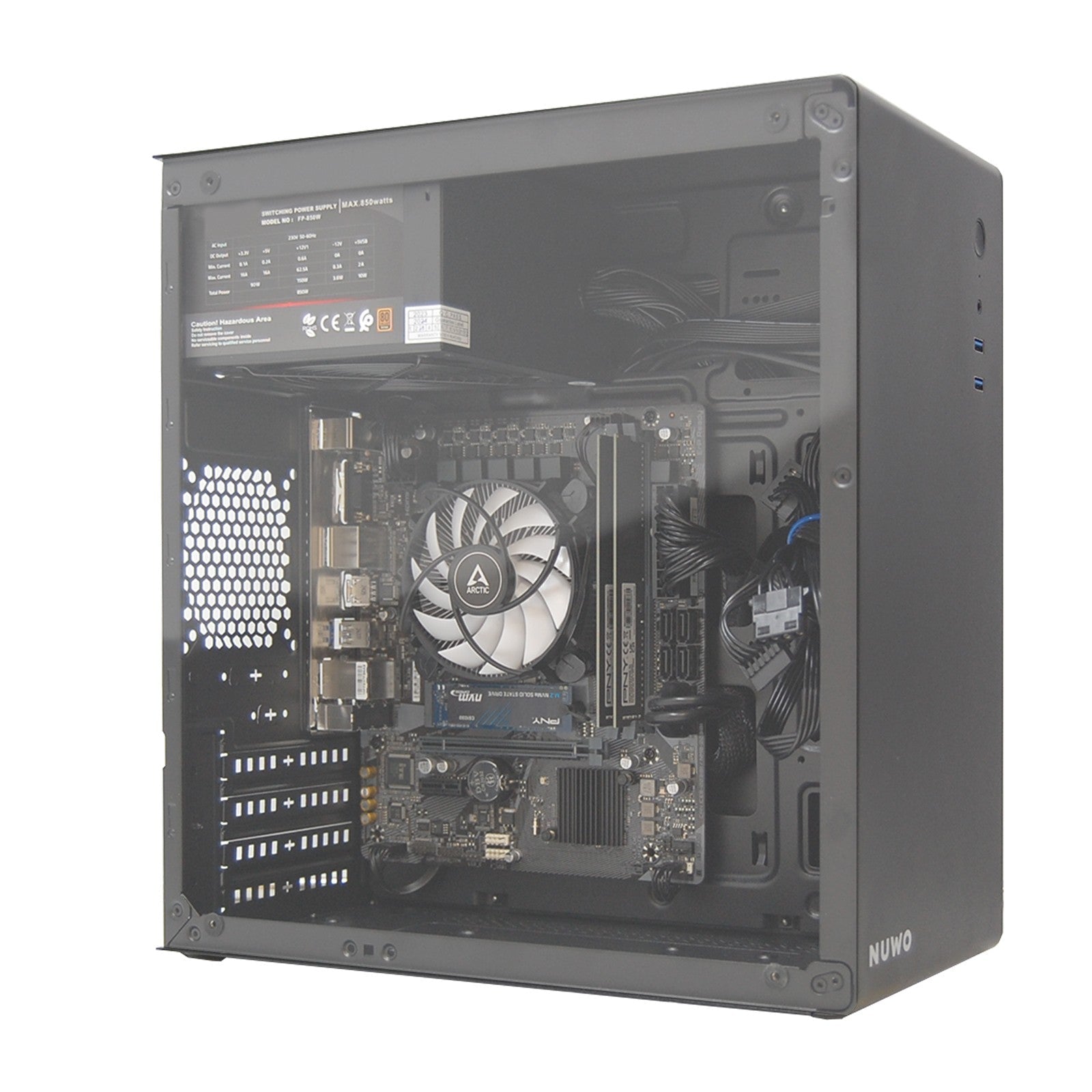 PC Desktop Nuovo PC Computer Assemblato ELITE CPU Intel i7-14700 Ram 64GB SSD 1TB WiFi BT Nero Freedos - Disponibile in 2-4 giorni lavorativi GameSIDE&Tech