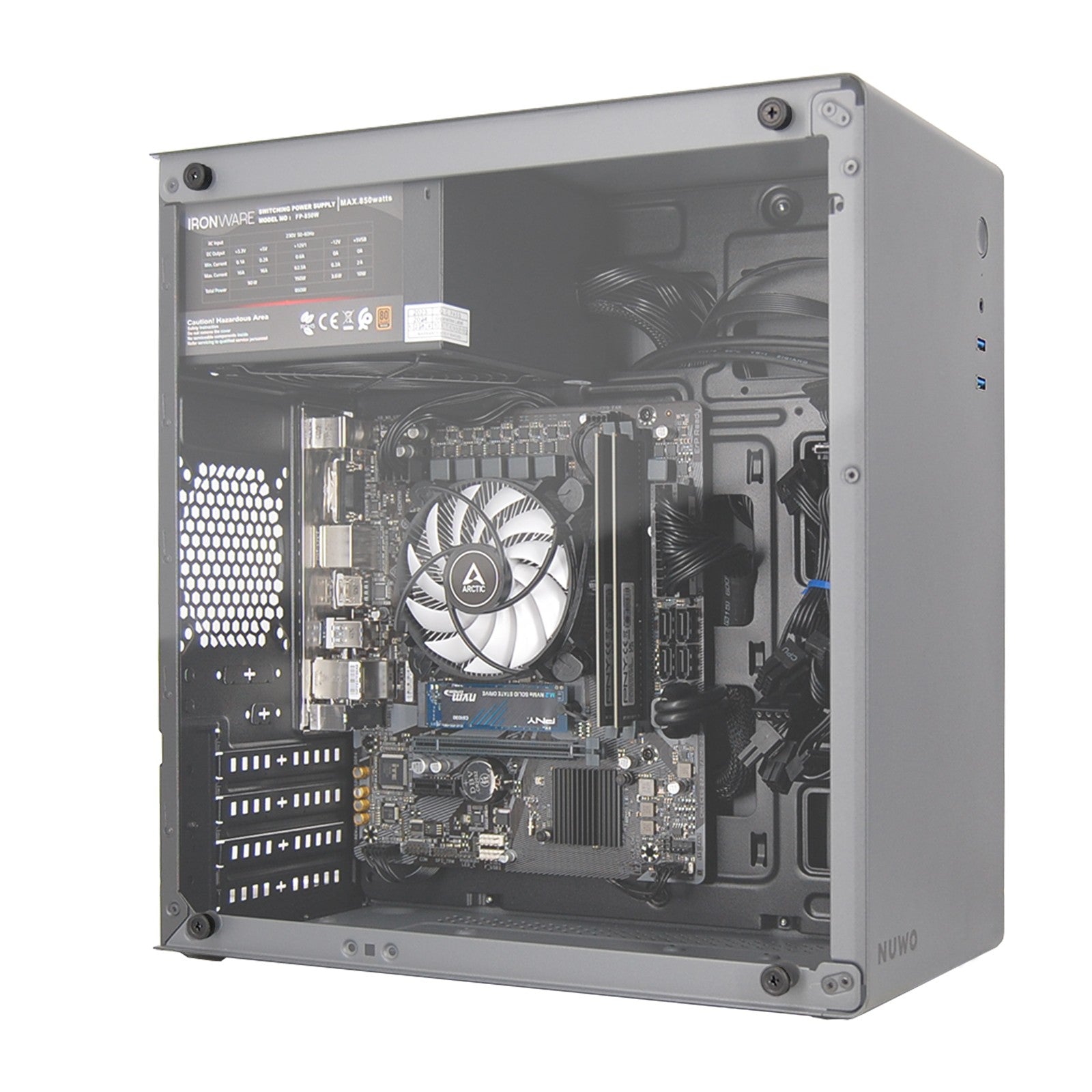 PC Desktop Nuovo PC Computer Assemblato ELITE CPU Intel i9-12900K Ram 64GB SSD 1TB WiFi BT Grigio Freedos - Disponibile in 2-4 giorni lavorativi