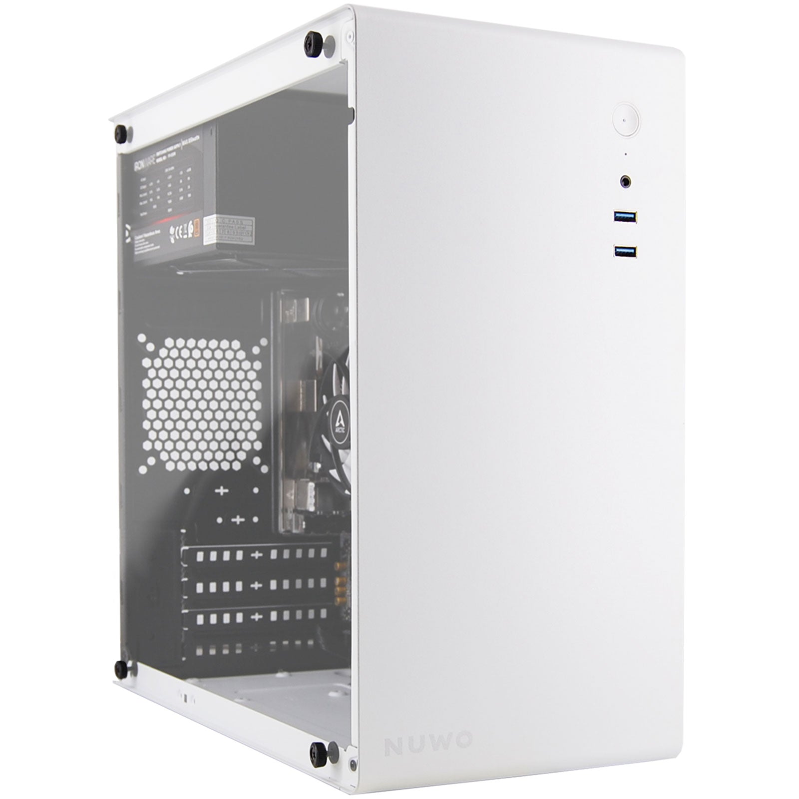 PC Desktop Nuovo PC Computer Assemblato PRO CPU Intel i5-14400 Ram 32GB SSD 1TB WiFi BT Bianco Freedos - Disponibile in 2-4 giorni lavorativi GameSIDE&Tech