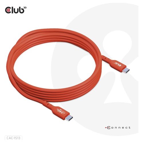 Club3d Cac-1513 Cavo Usb 3mt Usb 2.0 Usb C Arancione - Disponibile in 3-4 giorni lavorativi Club3d
