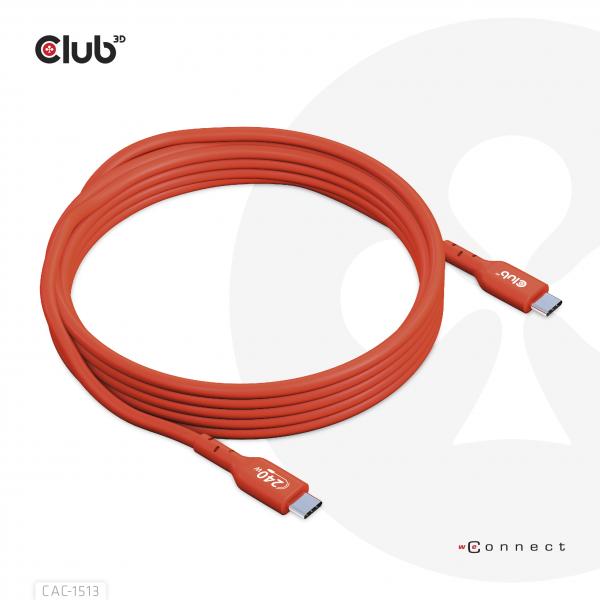 Club3d Cac-1513 Cavo Usb 3mt Usb 2.0 Usb C Arancione - Disponibile in 3-4 giorni lavorativi Club3d