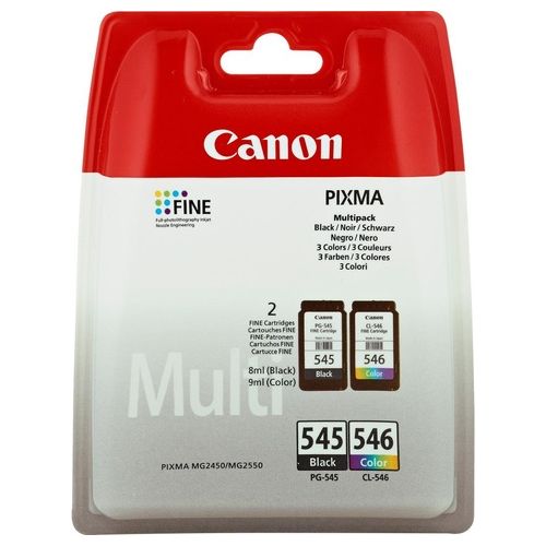 Canon Multipack Pg-545 Cl-546 Blister - Disponibile in 3-4 giorni lavorativi Canon