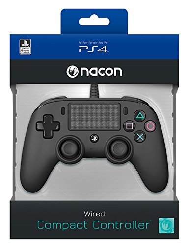 PS4 Nacon Wired Compact Controller Color Edition - Black