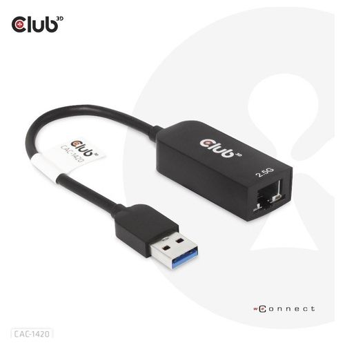 Club3d CAC-1420 Scheda di Rete e Adattatore Ethernet 2500 Mbit/s - Disponibile in 3-4 giorni lavorativi Club3d