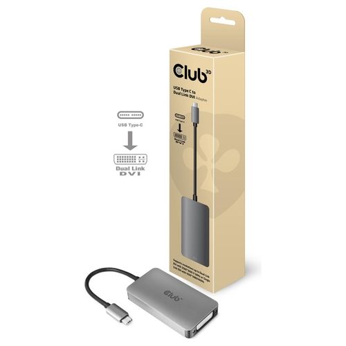 Club3d CAC-1510 Adattatore Attivo Usb Tipo C a Dual Link DVI-D - Disponibile in 3-4 giorni lavorativi Club3d