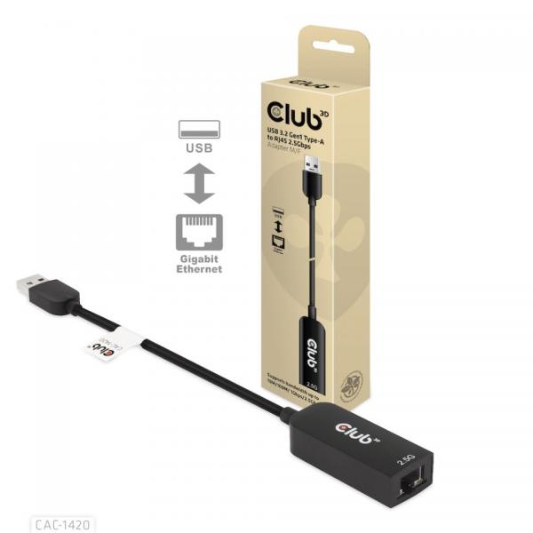 Club3d CAC-1420 Scheda di Rete e Adattatore Ethernet 2500 Mbit/s - Disponibile in 3-4 giorni lavorativi Club3d