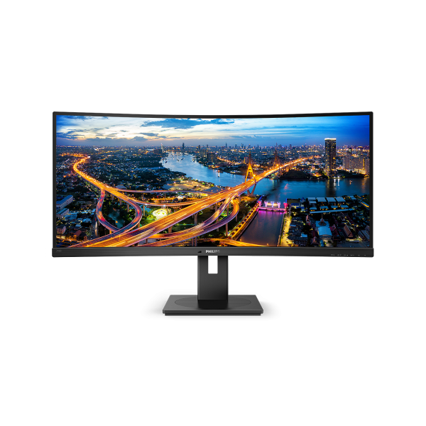 Philips Monitor 346B1C Gaming Monitor Curvo 34" 21:9 WQHD, 100 Hz, Adaptive Sync, Multiview (PiP, PbP), KVM e Audio Integrati, HDMI, Display Port, Docking Station USB-C, RJ45, Regolabile Ergonomicamente, Vesa - Disponibile in 3-4 giorni lavorativi Philips