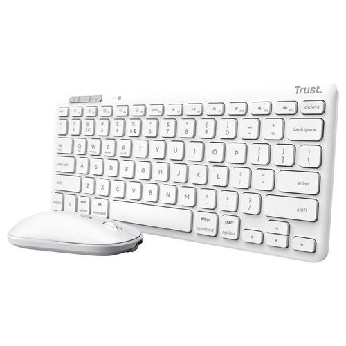 Trust Lyra Tastiera e Mouse Incluso RF Senza Fili Bluetooth QWERTY Italiano Bianco - Disponibile in 3-4 giorni lavorativi Trust