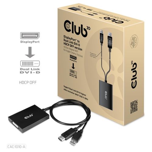 Club3d CAC-1010-A Cavo e Adattatore Video 0.6mt DisplayPort DVI-D USB - Disponibile in 3-4 giorni lavorativi Club3d