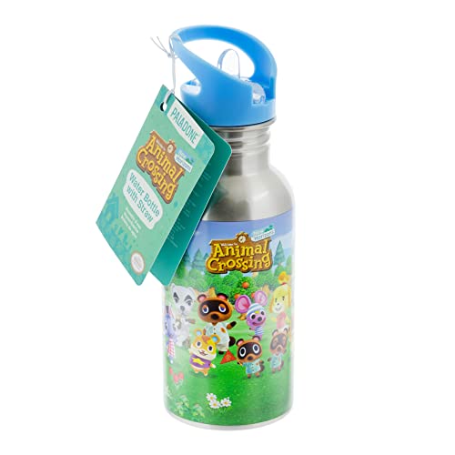 Animal Crossing: Paladone - Metal Water Bottle W Straw 500Ml (Bottiglia)