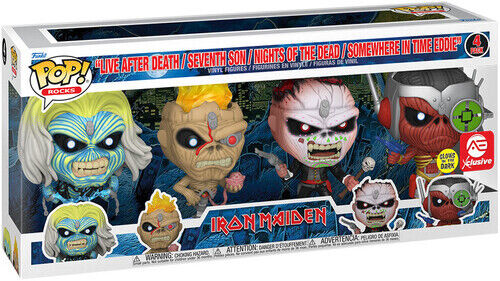 Funko Pop! Iron Maiden: Rocks - Eddie 4Pck (Glows In The Dark)