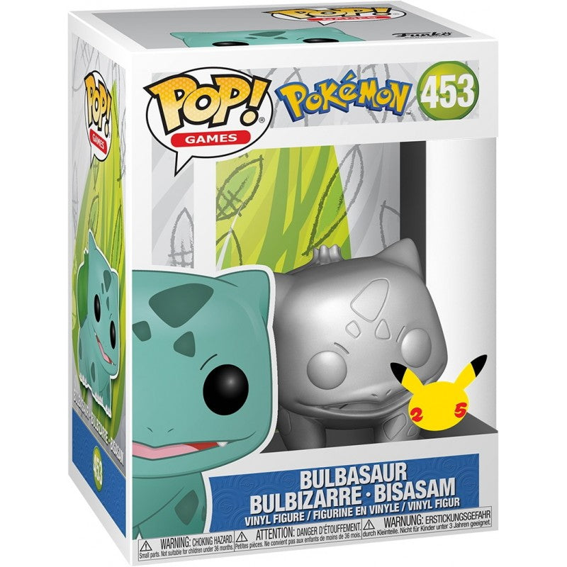 Funko Pop! Pokemon - 453 Bulbasaur Silver 25Th Anniversary 9Cm