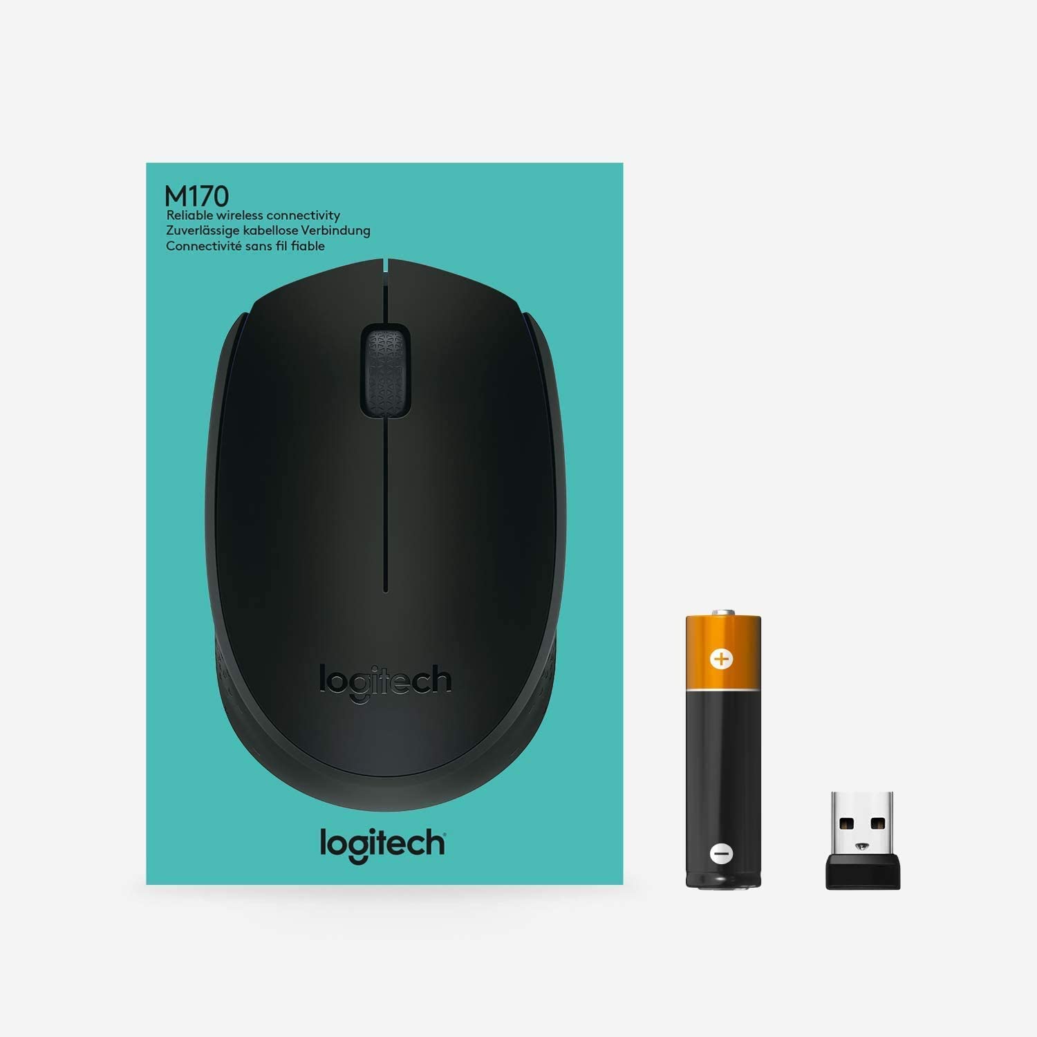 MOUSE WIRELESS M171 BLACK OPTICAL USB