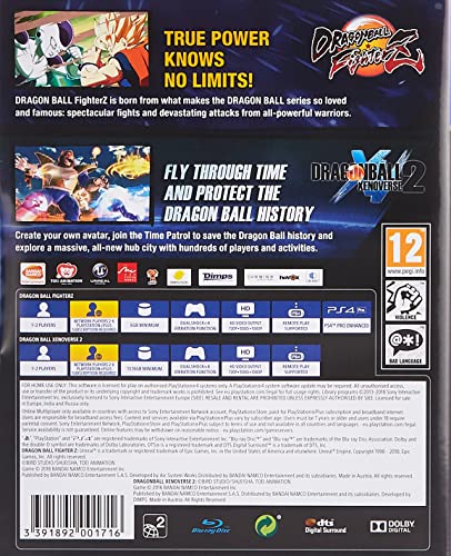 PS4 Dragon Ball FighterZ + Dragon Ball Xenoverse 2 - Usato garantito Disponibilità immediata Bandai Namco