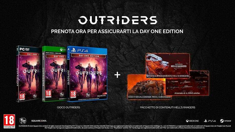 PS4 Outriders Day One Edition (Upgrade gratuito a PS5) - Usato garantito