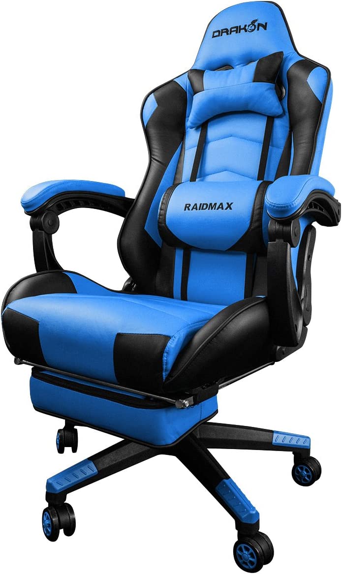 Raidmax Sedia Gaming Drakon Blu/Nera DK709GBU