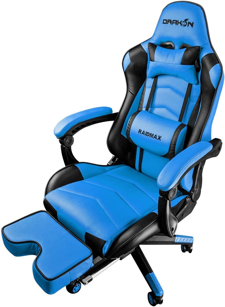 Raidmax Sedia Gaming Drakon Blu/Nera DK709GBU