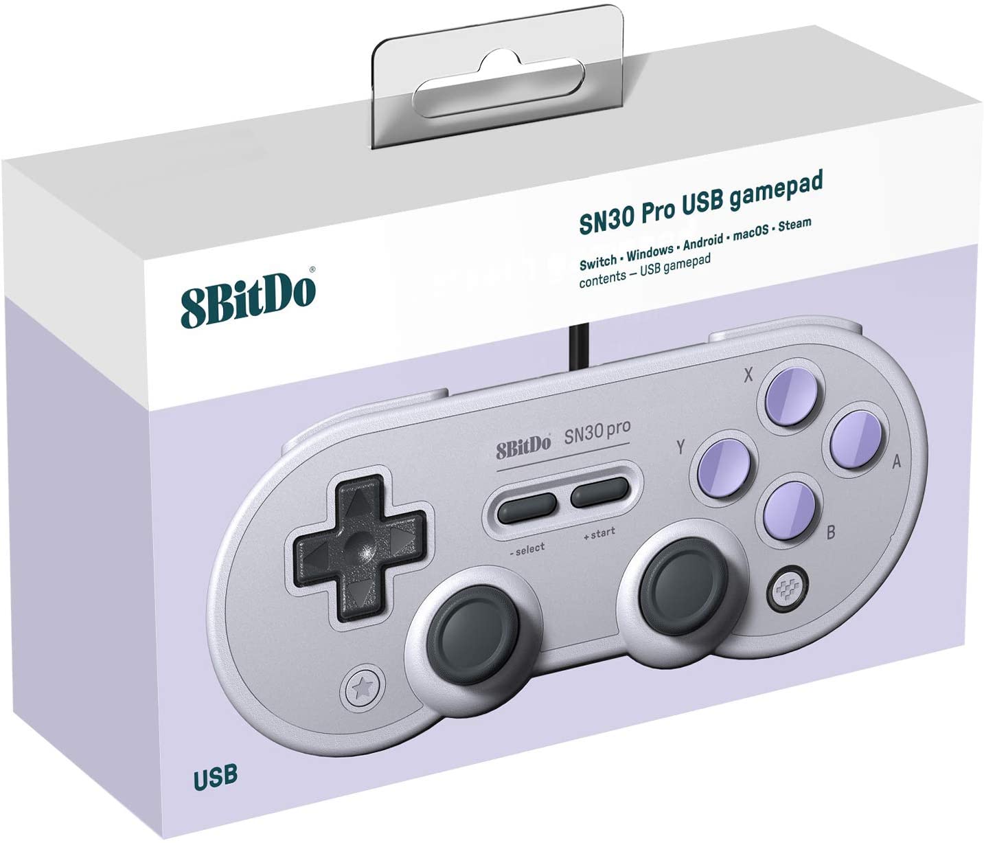 Switch Gamepad Sn30 Pro Usb 8Bitdo Sn Edition (Compatibile Switch, Mac, Windows, Steam, Android)
