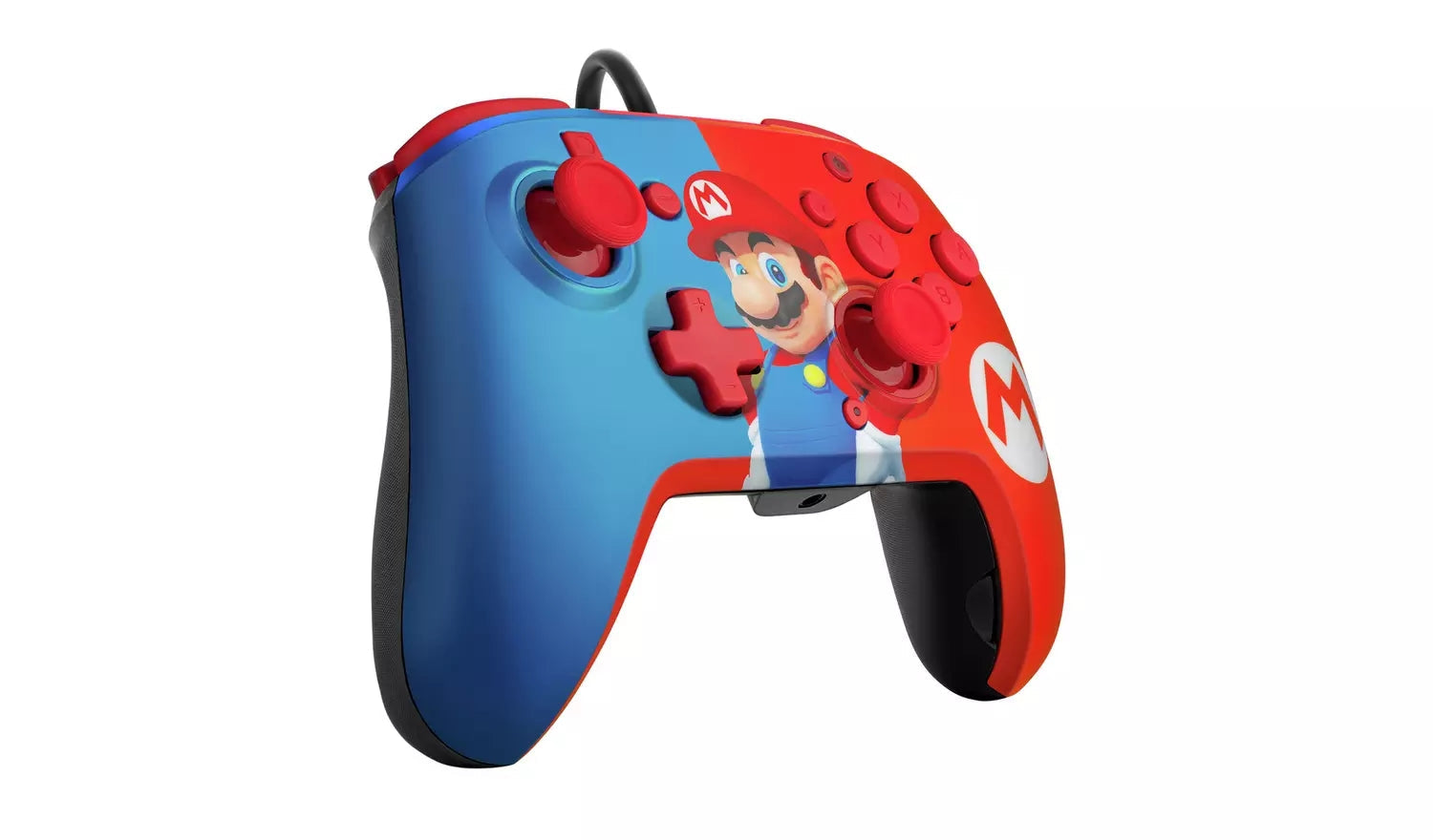 Switch controller con cavo PDP Wired - Controller Faceoff Deluxe+ Audio Super Marioc