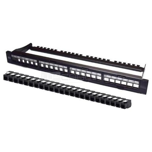 Wp Europe Pannello 1U con 24 Rj45u Cat.6 Nero - Disponibile in 3-4 giorni lavorativi Wp Europe