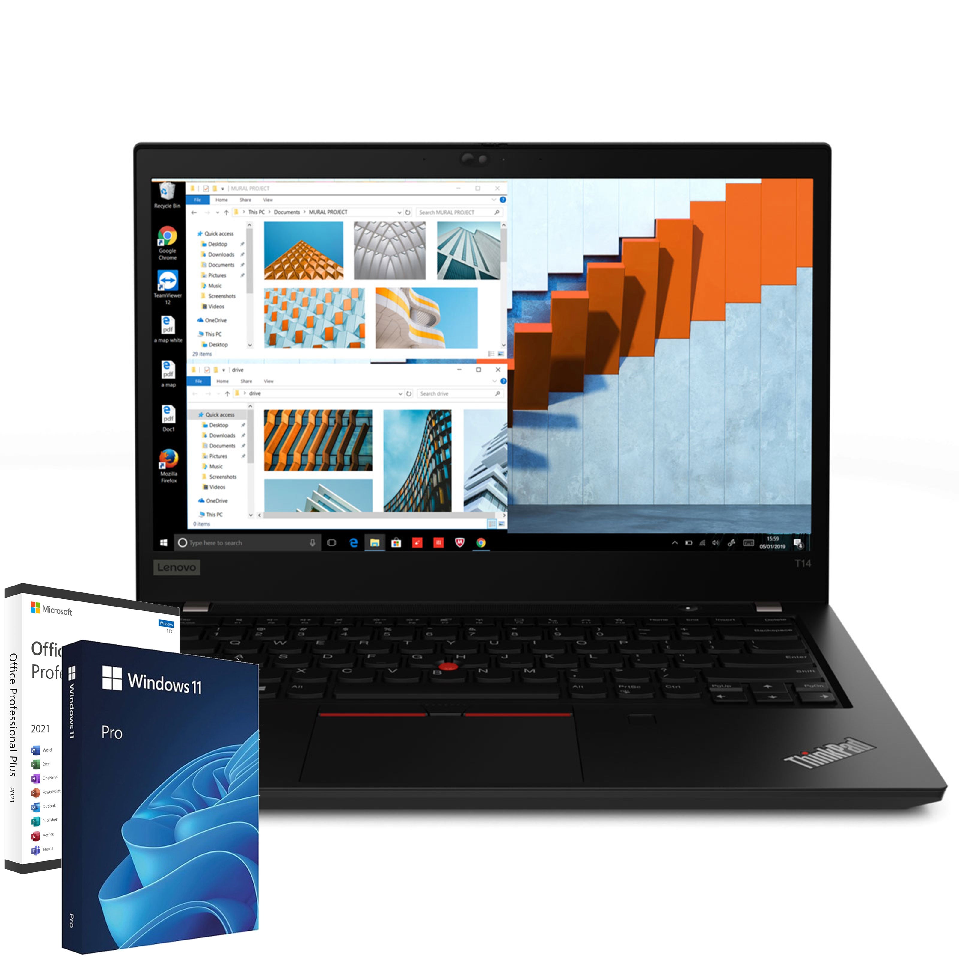 Notebook ricondizionato - Grado A - Lenovo ThinkPad T14 Gen1 14" PC Notebook Intel i5-10310U Ram 16Gb SSD 512Gb Webcam Windows 11 Office (Ricondizionato Grado A) - Disponibile in 2-4 giorni lavorativi GameSIDE&Tech
